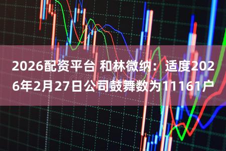 2026配资平台 和林微纳：适度2026年2月27日公司鼓舞数为11161户