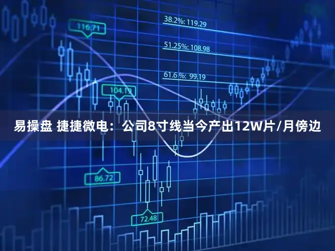 易操盘 捷捷微电：公司8寸线当今产出12W片/月傍边