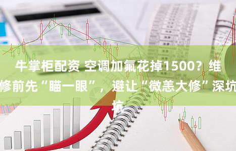 牛掌柜配资 空调加氟花掉1500？维修前先“瞄一眼”，避让“微恙大修”深坑